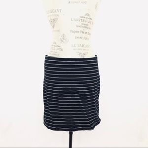 H&M Basics black striped mini skirt
